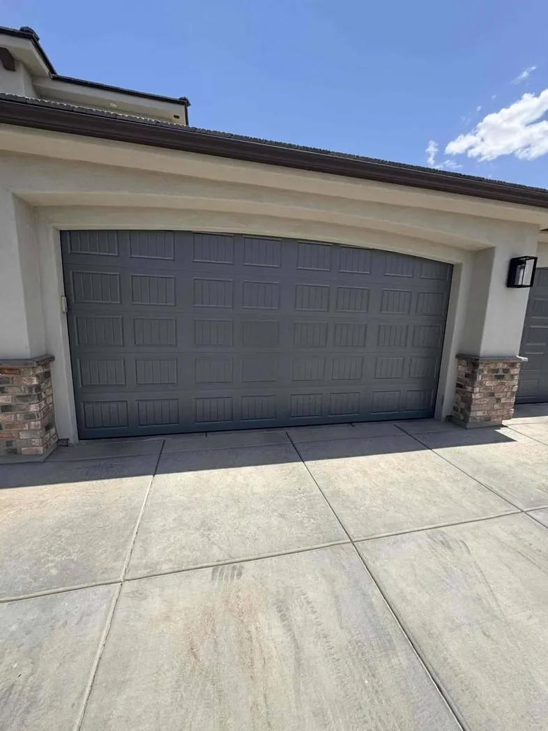 Residential garage door exterior