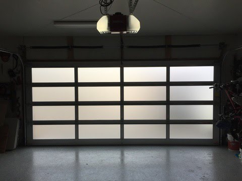 frosted glass garage door light utah
