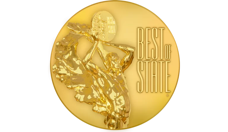 Gold Best of State Logo | A Plus Garage Doors Named Best of State Winner | A Plus Garage Doors | Utah's Best Garage Door Repair & Installation Services | A+ Garage Doors