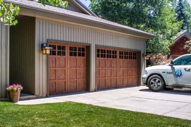 Traditional Short Panel Wood Garage Door in Park City, UT