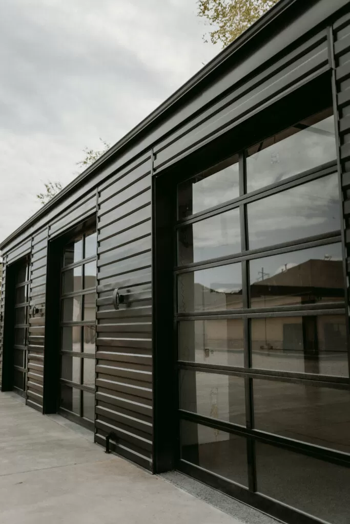 Black Steel Garage Doors